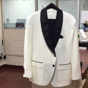 Tuxedo white jacket and black pants